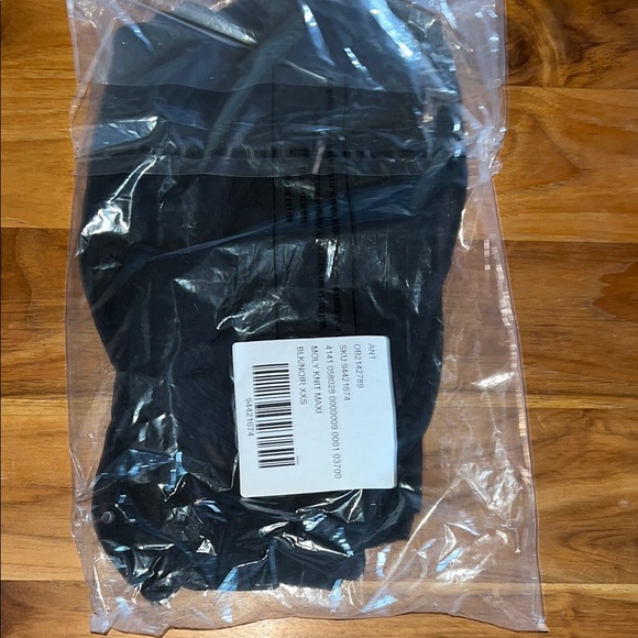 Anthropologie Knit Slip Dress Elegant Black Maxi Dress NWT XXS - Picture 5 of 5